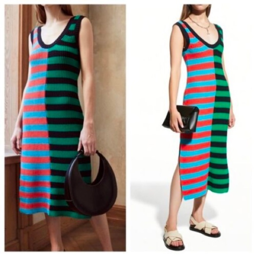 Staud Knit Sleeveless Striped Dress / Size XS
